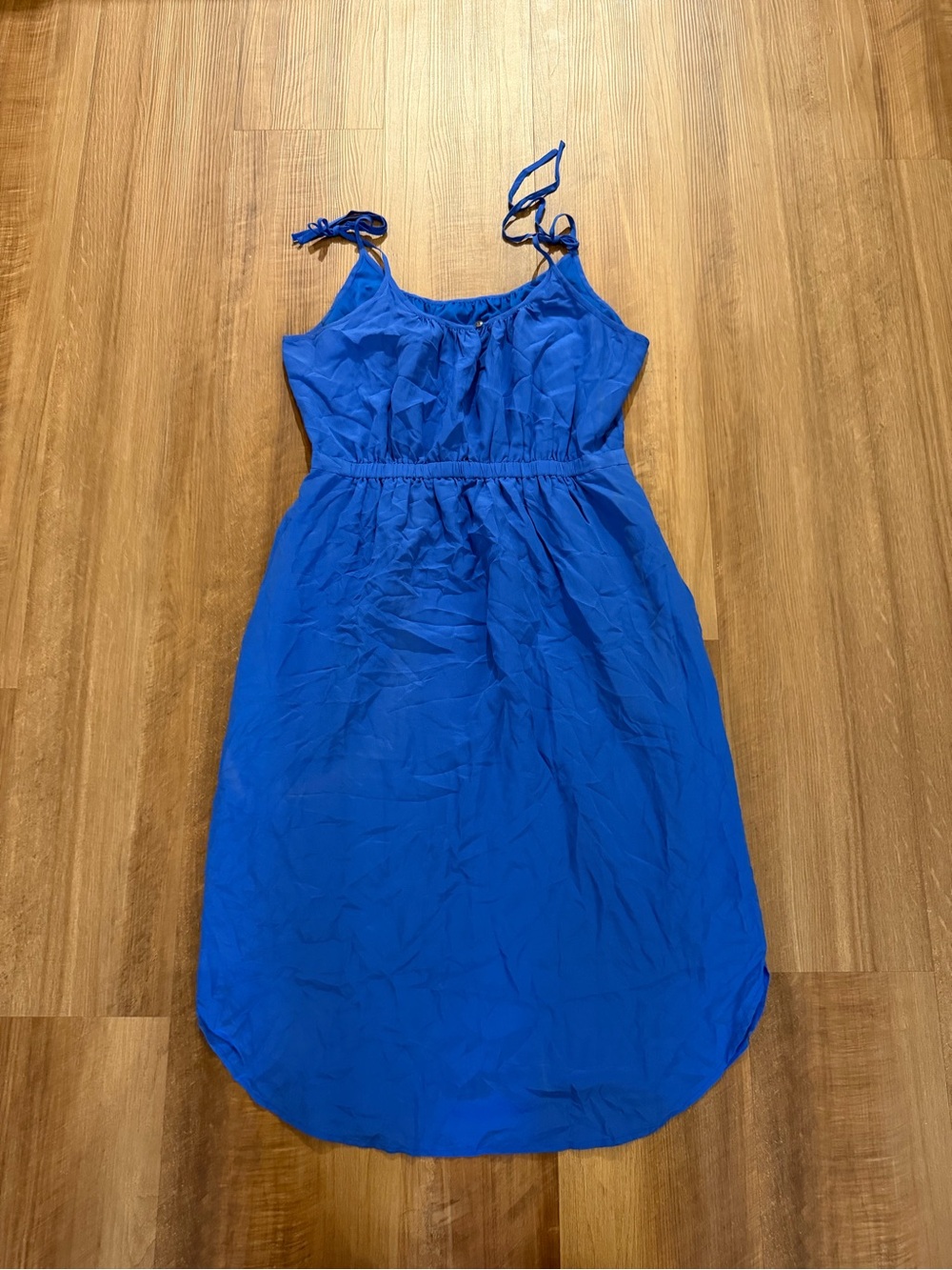 Madewell Woman’s Silk Dress Size 6 Blue‎ 100% Silk Pocket Dress